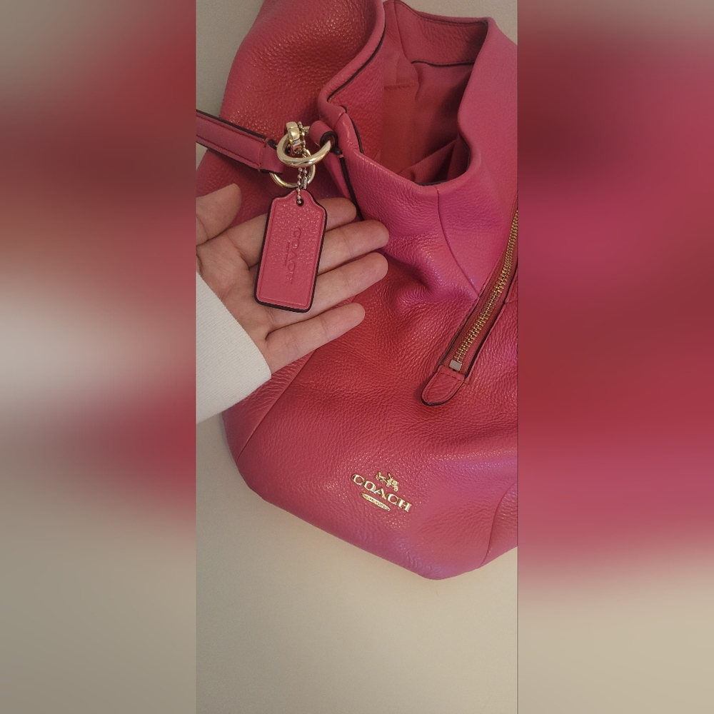 Coach Pink Ruby Leather Phoebe Shoulder Bag - Picture 9 of 15